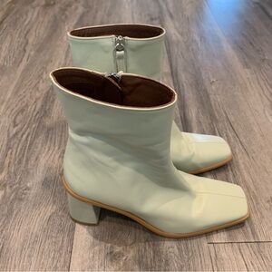 Alohas West Cape Green Leather Boots Women’s 39 8 / 8.5 
Heel Spain